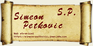 Simeon Petković vizit kartica